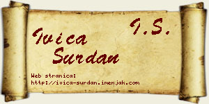 Ivica Surdan vizit kartica